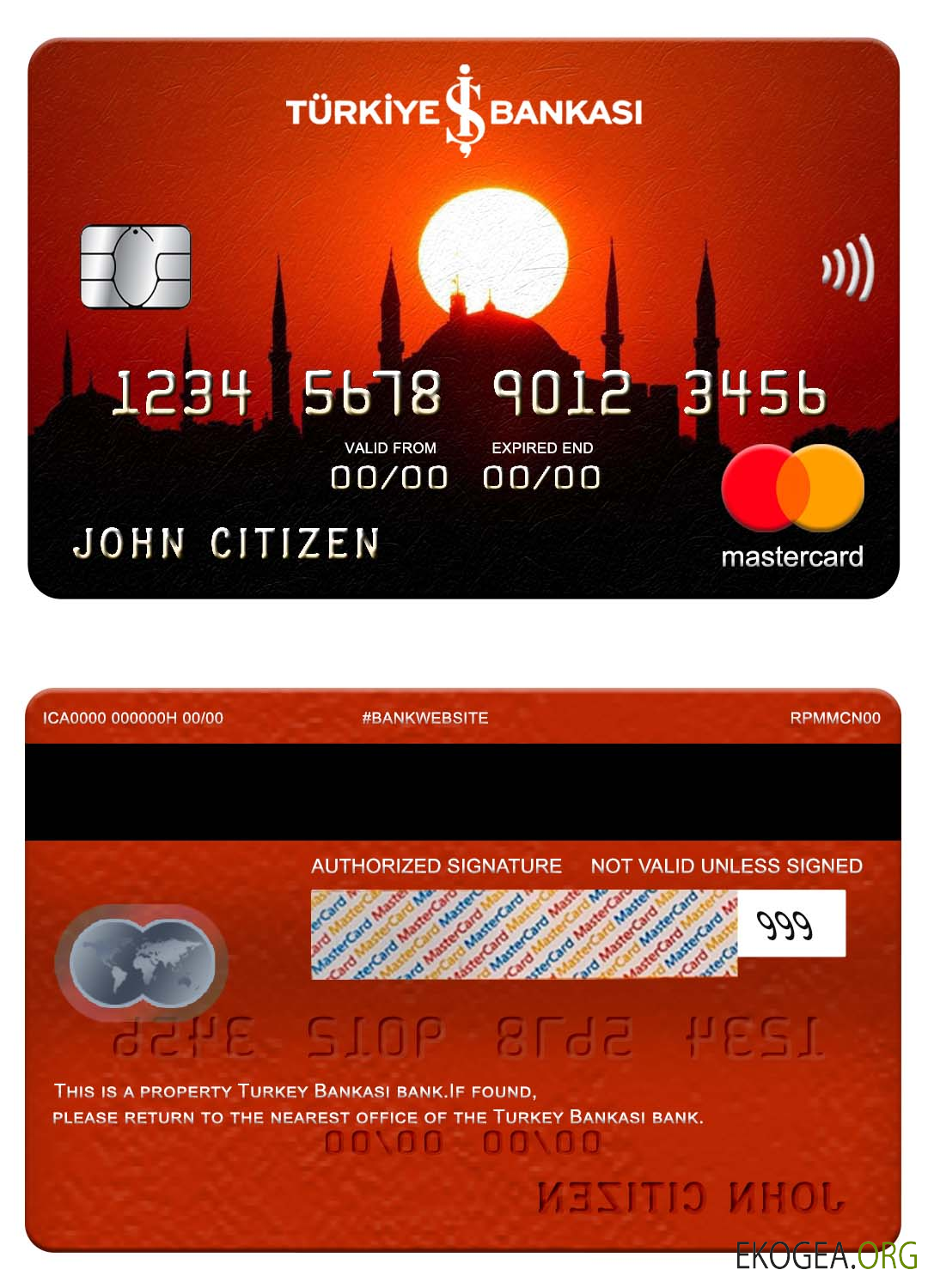 Carte bancaire Mastercard Bankasi de Turquie